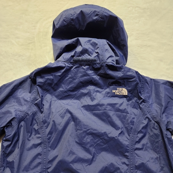 The North Face Women's Navy Blue Full-Zip Hooded Windbreaker Jacket Size Medium - Picture 11 of 12